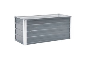 Verhoogde Plantenbak Staal 100x40x45 cm Grijs - 25% Korting