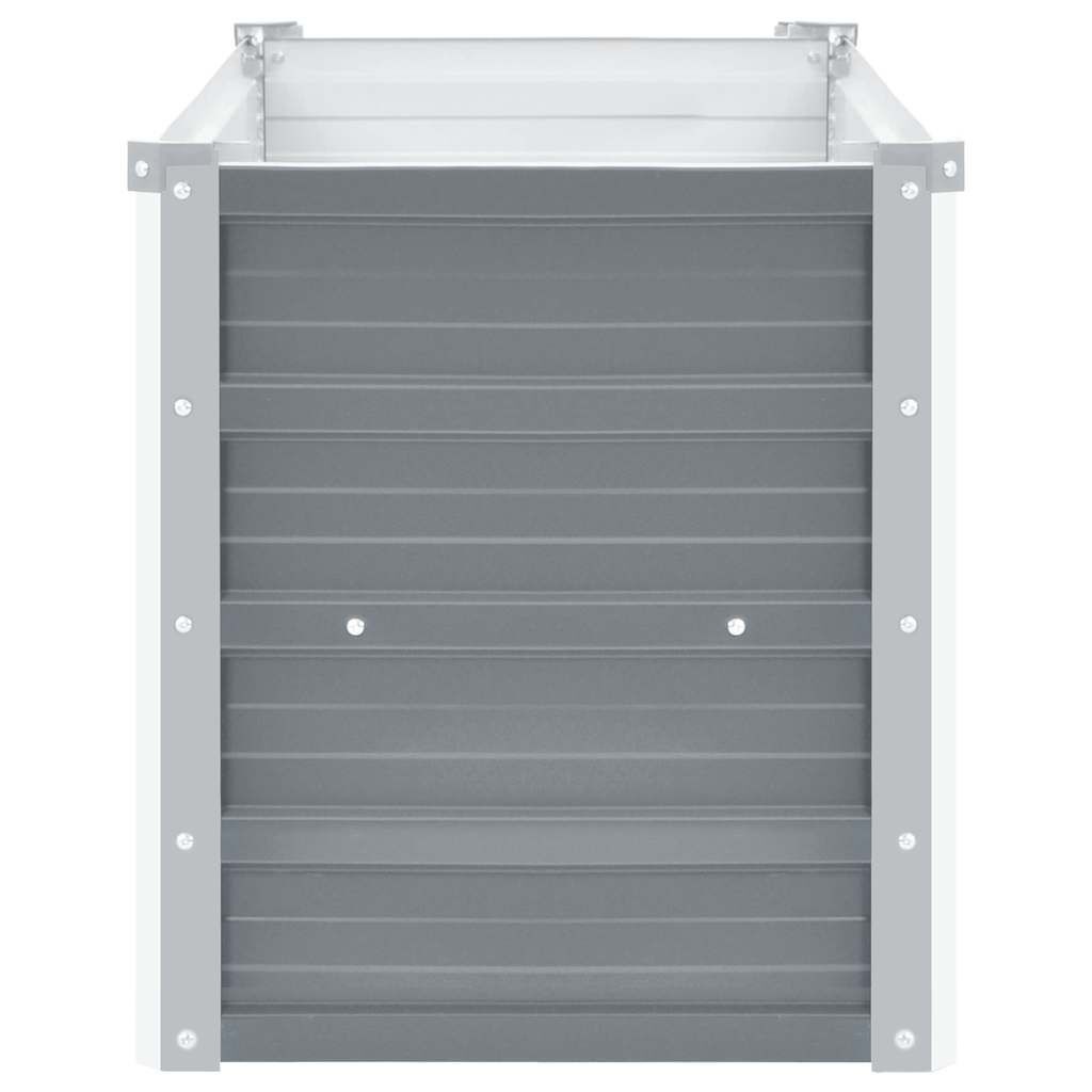 vidaXL Plantenbak verhoogd 100x40x45 cm gegalvaniseerd staal grijs