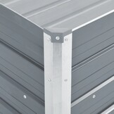 vidaXL Plantenbak verhoogd 100x40x45 cm gegalvaniseerd staal grijs