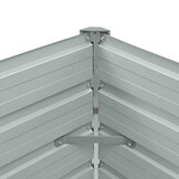 vidaXL Plantenbak verhoogd 100x40x45 cm gegalvaniseerd staal grijs