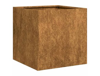 vidaXL Plantenbak roestig 40x40x40 cm weervast staal