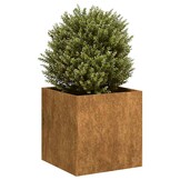 vidaXL Plantenbak roestig 40x40x40 cm weervast staal