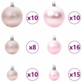 Roze Kunststof Kerstballen met 300 LED's - 53% Korting