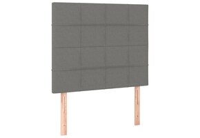 vidaXL Hoofdborden Set Donkergrijs Stof - 2 Stuks 90x5x78/88 cm - 41% Korting