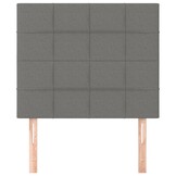 vidaXL Hoofdborden 2 st 90x5x78/88 cm stof donkergrijs