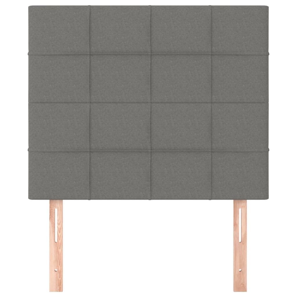 vidaXL Hoofdborden 2 st 90x5x78/88 cm stof donkergrijs
