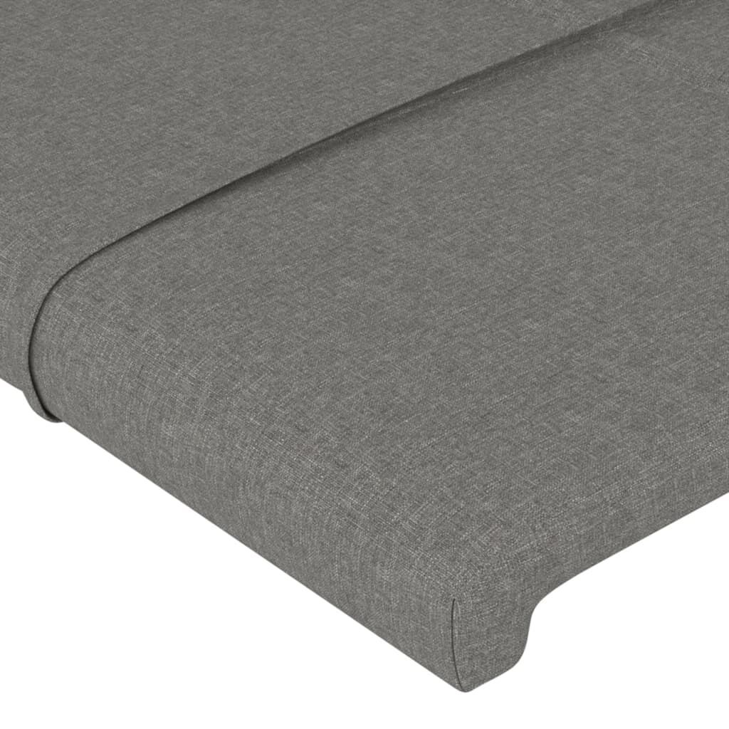 vidaXL Hoofdborden 2 st 90x5x78/88 cm stof donkergrijs