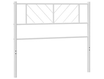 vidaXL Hoofdbord Metaal Wit 90 cm - 48% Korting