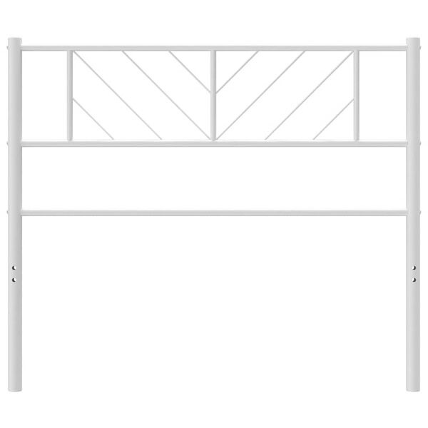 vidaXL Hoofdbord Metaal Wit 90 cm - 48% Korting