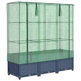 vidaXL Plantenbak verhoogd met kashoes 120x40x138 cm rattanlook