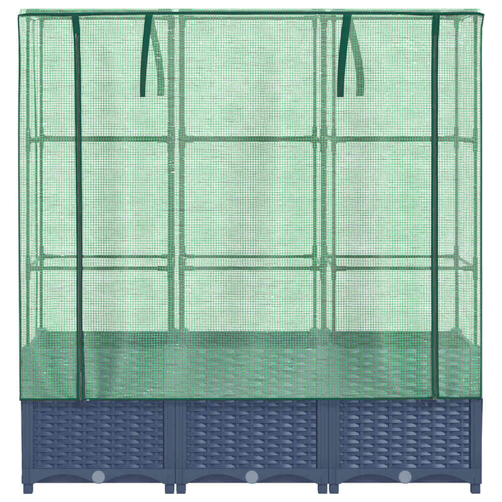 vidaXL Plantenbak verhoogd met kashoes 120x40x138 cm rattanlook
