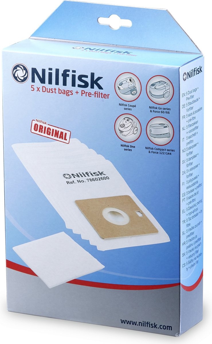 Nilfisk Stofzuigerzakken Go-Coupe Origineel (5 stuks) - 49% Korting