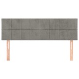 Hoofdborden Set van 2 - Lichtgrijs Fluweel (72x5x78/88 cm) - 51% Korting
