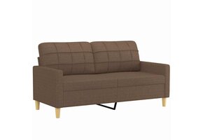 VidaXL Tweezitsbank 140 cm Stof Bruin - 41% Korting