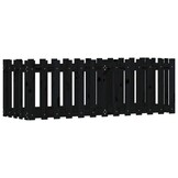 vidaXL Plantenbak verhoogd hekontwerp 150x50x50 cm grenenhout zwart