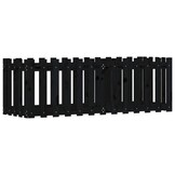 vidaXL Plantenbak verhoogd hekontwerp 150x50x50 cm grenenhout zwart