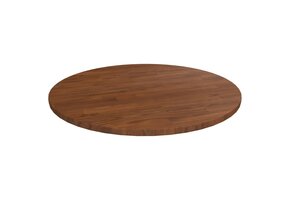Eikenhouten Tafelblad Rond 50cm Donkerbruin - 40% Korting