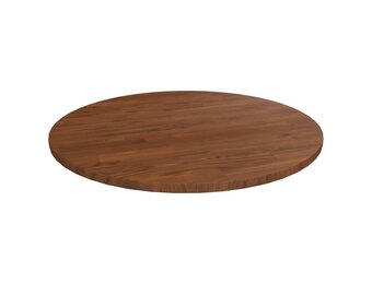 vidaXL Tafelblad rond Ø50x1,5 cm bewerkt massief eikenhout donkerbruin