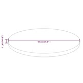 vidaXL Tafelblad rond Ø50x1,5 cm bewerkt massief eikenhout donkerbruin