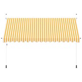 VidaXL Handmatige Luifel 400 cm Oranje/Wit Gestreept - 41% Korting