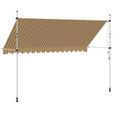 VidaXL Handmatige Luifel 400 cm Oranje/Wit Gestreept - 41% Korting
