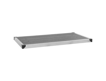 vidaXL Buitendouchebak 110x62 cm HKC roestvrij staal grijs