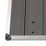 vidaXL Buitendouchebak 110x62 cm HKC roestvrij staal grijs