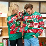 Grappige Kersttrui Heren Groen One Size - 49% Korting