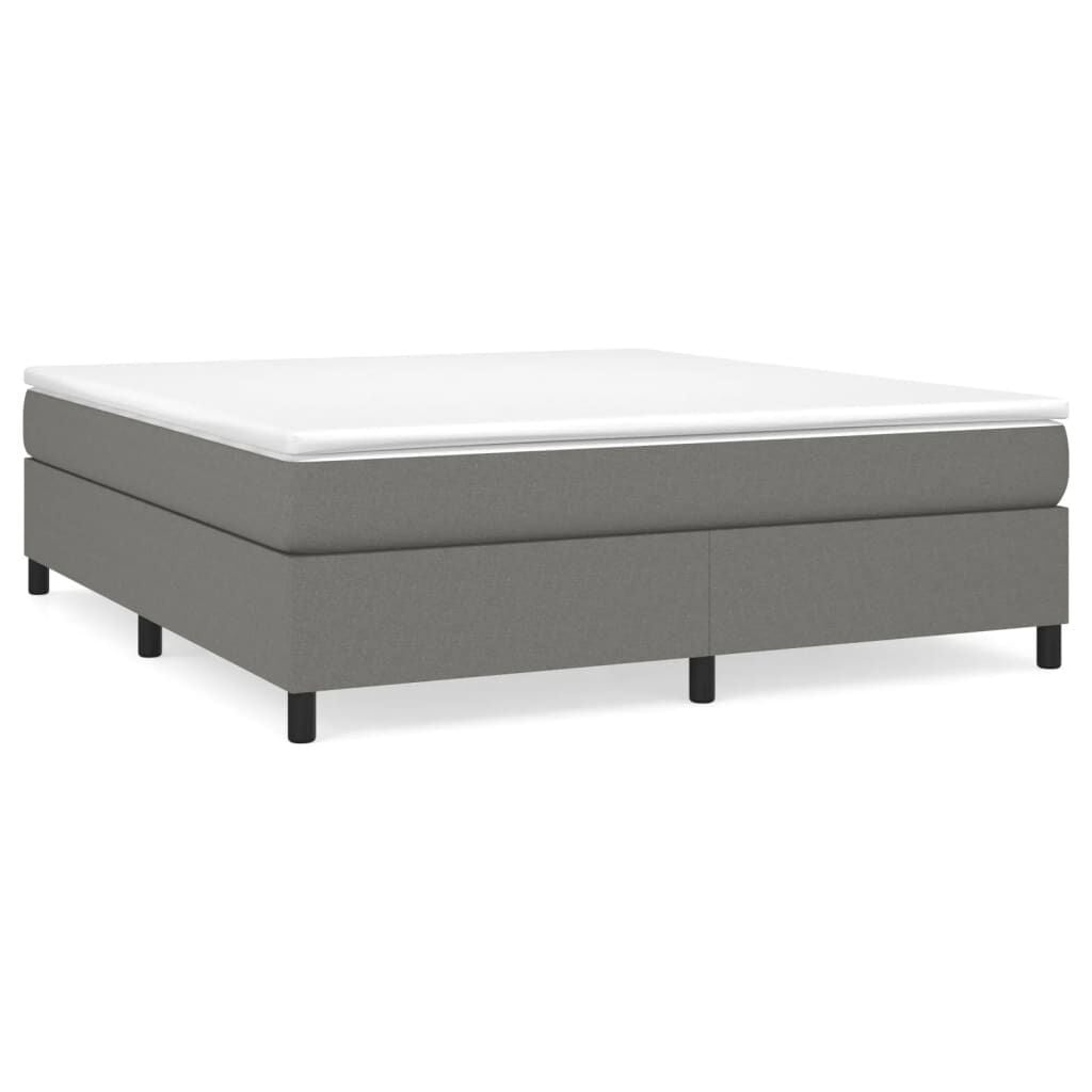 vidaXL Bedframe zonder matras stof donkergrijs 160x200 cm