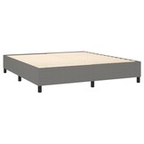 vidaXL Bedframe zonder matras stof donkergrijs 160x200 cm