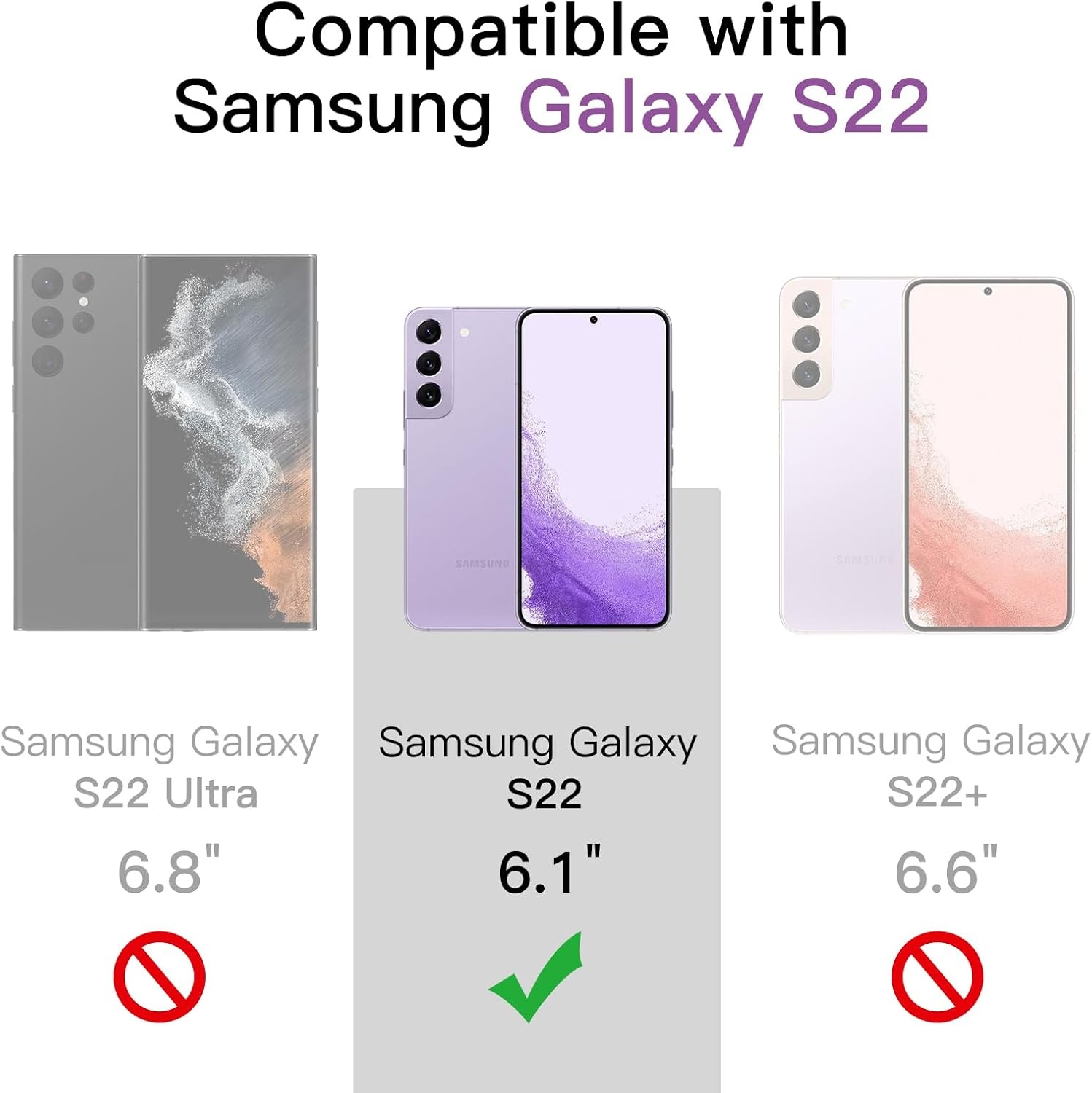 Telefoonhoesje Paars voor Samsung Galaxy S22 5G (6,1 inch) - 46% Korting