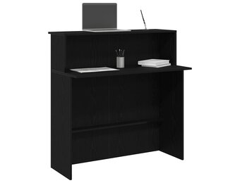 vidaXL Receptiebalie 100x50x103,5 cm bewerkt hout zwart