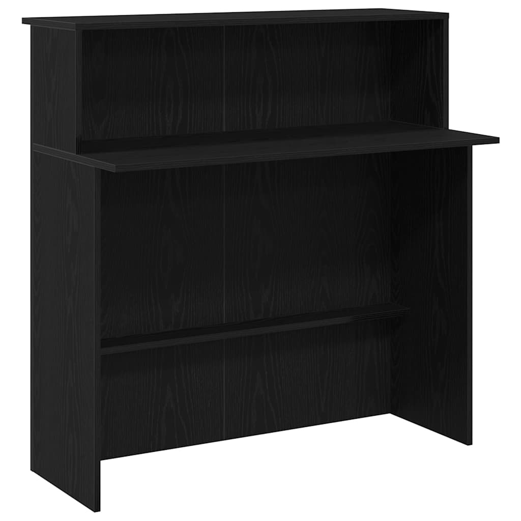 vidaXL Receptiebalie 100x50x103,5 cm bewerkt hout zwart