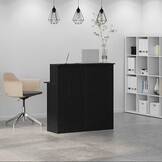 vidaXL Receptiebalie 100x50x103,5 cm bewerkt hout zwart