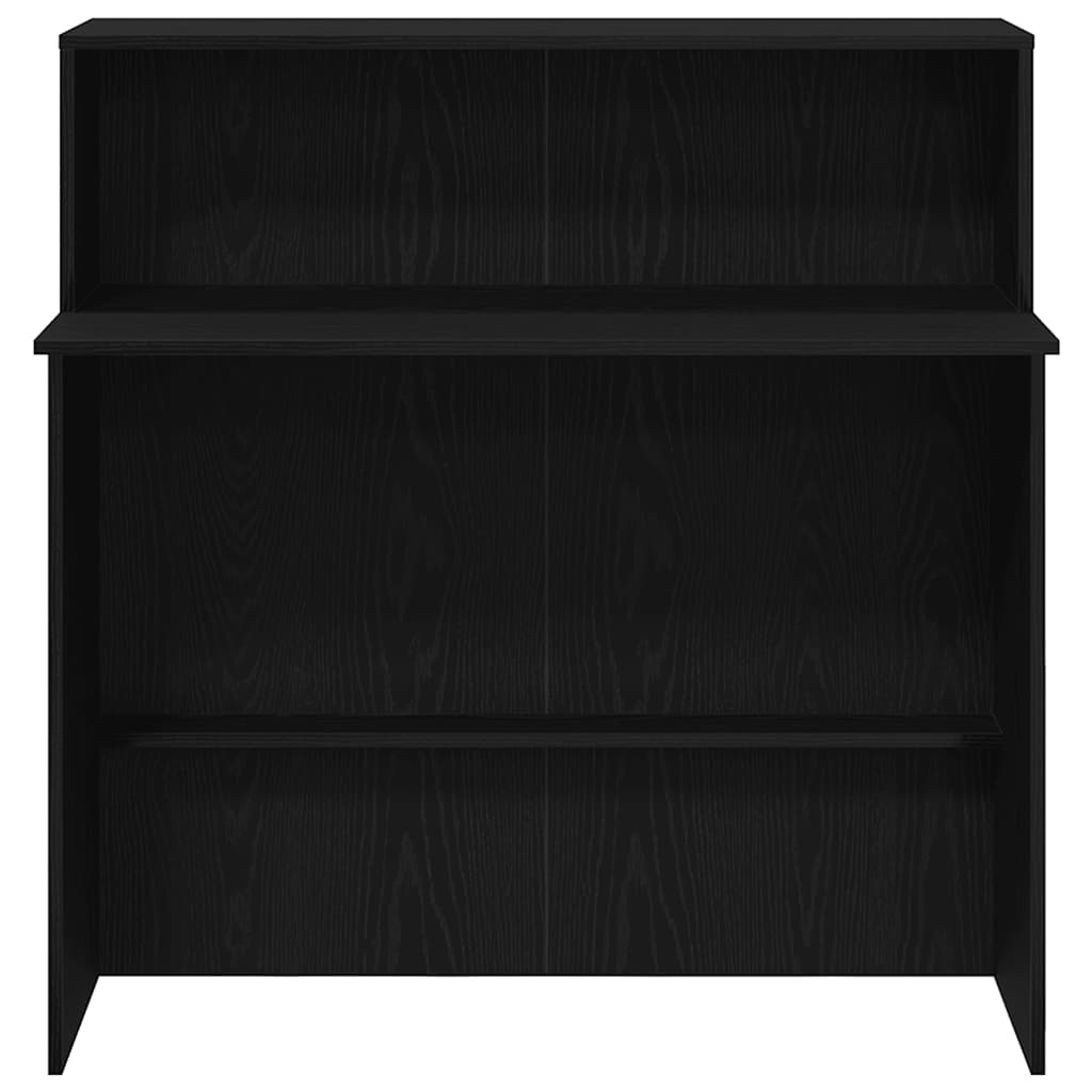 vidaXL Receptiebalie 100x50x103,5 cm bewerkt hout zwart