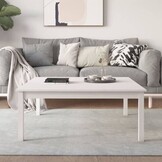 vidaXL Salontafel Grenenhout Wit 100x100x40 cm - 60% Korting