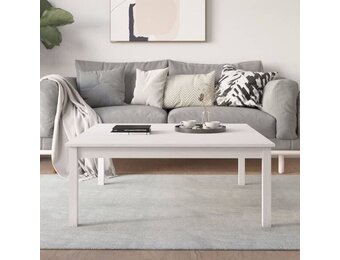 vidaXL Salontafel 100x100x40 cm massief grenenhout wit