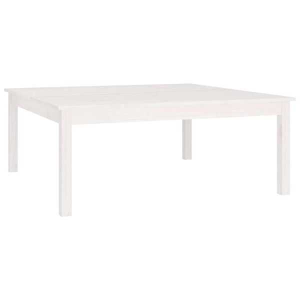 vidaXL Salontafel 100x100x40 cm massief grenenhout wit
