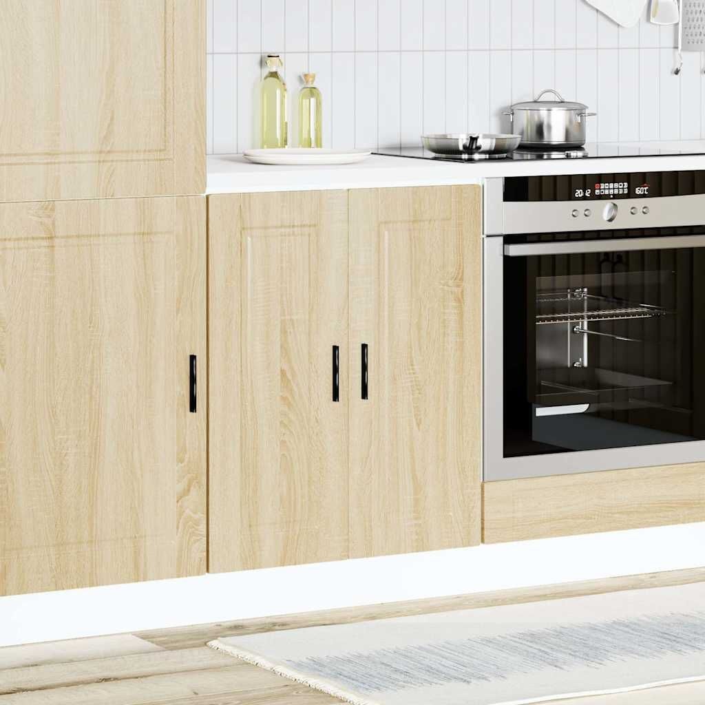 vidaXL Onderkast "Porto" bewerkt hout sonoma eikenkleurig