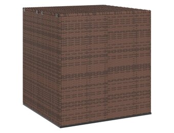 vidaXL Tuinbox 100x97,5x104 cm polyetheen rattan bruin