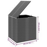 vidaXL Tuinbox 100x97,5x104 cm polyetheen rattan bruin