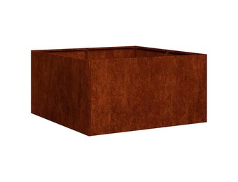 vidaXL Plantenbak roestig 80x80x40 cm weervast staal