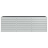 vidaXL Plantenbak verhoogd 240x80x77 cm gegalvaniseerd staal zilver