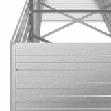 vidaXL Plantenbak verhoogd 240x80x77 cm gegalvaniseerd staal zilver