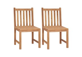 vidaXL Massief Teakhouten Tuinstoelen (2 stuks) - Bruin - 41% Korting