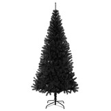 Zwarte Kunstkerstboom met Standaard 240 cm PVC - 41% Korting
