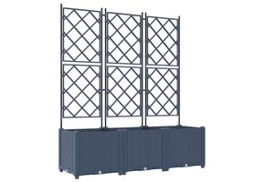 Tuindruppel met Trellis Grijs - 120x40x143cm - 34% Korting