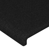 Hoofdbord stof zwart 80x5x78/88 cm - 33% korting