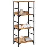 vidaXL Boekenkast 50x33x117,5 cm bewerkt hout artisanaal eikenkleur