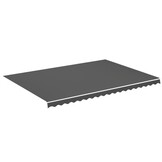 vidaXL Vervangingsdoek voor luifel 5x3,5 m antracietkleurig